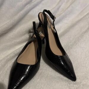 Primark Black Croc-Patterned Heels